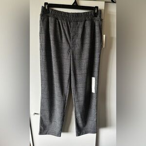 a new day Women’s Charcoal and Black Plaid Pants
